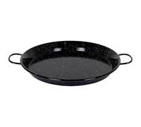 Tradineur - Paellera valenciana esmaltada - Cocinar arroces - Apta para gas, vitrocerámica, cocina eléctrica y lavavajillas - Ø 40 cm - Color Negro