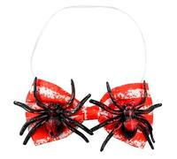 Tradineur - Pajarita con arañas, 100% poliéster, goma elástica, accesorio para disfraz de carnaval, Halloween, cosplay, fiestas (Adulto, talla única)