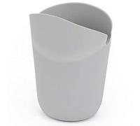 Tradineur - Palomitero para microondas de silicona, recipiente, cuenco plegable para cocinar palomitas de maíz, libre de BPA, apto para lavavajillas (Gris - 14,5 x 8 cm)