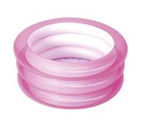 Tradineur - Piscina Hinchable Infantil de 3 Aros - Fabricado en Vinilo Resistente - Incluye válvula de Seguridad, 3 cámaras de Aire - 70 x 30 cm - Color Rosa