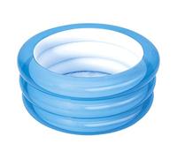 Tradineur - Piscina Hinchable Infantil de 3 Aros - Fabricado en Vinilo Resistente - Incluye válvula de Seguridad, 3 cámaras de Aire - 70 x 30 cm - Color Azul