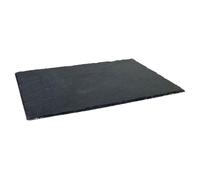 Tradineur - Plato Llano de Pizarra Natural 15 x 15 cm. Bandeja de Piedra Cuadrada, Tabla para Comer, Servir Comida, Aperitivos, quesos, Embutidos para hogar o Restaurante