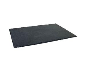 Tradineur - Plato Llano de Pizarra Natural 15 x 15 cm. Bandeja de Piedra Cuadrada, Tabla para Comer, Servir Comida, Aperitivos, quesos, Embutidos para hogar o Restaurante