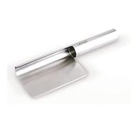Tradineur - Recogemigas de acero inoxidable con mango contenedor 21,5 cm, recogedor de migas metálico plateado, accesorio de cocina