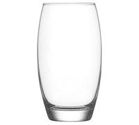 Tradineur - Set de 6 vasos altos de cristal “Empire” para cócteles, combinados, refrescos, agua, aptos para lavavajillas, fiestas (510 ml, 14,5 x 6,5 cm)