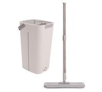 Tradineur - Set de mopa de Microfibra Express, Incluye Cubo, Mango Extensible de 110 cm y Recambio Lavable, Giro 180º, Limpieza en seco y húmedo, Suelos, Ventanas, Paredes y techos