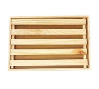 Tradineur - Tabla para cortar pan de madera 2.5 x 32 x 22 cm con bandeja recogemigas y rejilla extraíble, modelo aleatorio