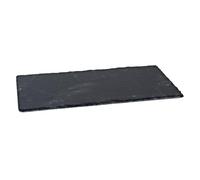 Tradineur - Tabla Pizarra rectangulares 30 x 13 cm. Platos Llanos de Piedra Natural, bandejas para Servir Alimentos, quesos, Aperitivos