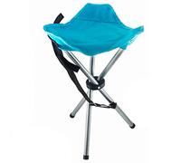 Tradineur - Taburete de Camping Plegable de Acero y poliéster, Incluye Correa Ajustable, máximo 90 kg, Acampada, Pescar, jardín, Playa, 43 x 32 x 32 cm, Color Aleatorio