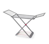 Tradineur - Tendedero plegable de resina con 20 metros espacio de tendido, soporte para tender ropa, interior o exterior (Gris, 180 x 108 x 55 cm)