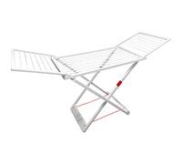 Tradineur - Tendedero Plegable de Resina con alas, 20 Metros de Espacio de tendido. Soporte para Tender la Ropa en Interior o Exterior, 180 x 108 x 55 cm (Blanco)
