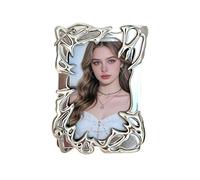 Trading Card Frame - Electřoplated Display Holder Ƒor Collectibles | ABS Silver Photocard Stand For Home Office | For Desk, Bookshelf, Dressing Table, Protects Cards