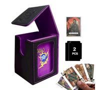 Trading Card Storage Box - Large Organizer for 100+ Cards, Durable Container for Card Protection, Solution, Living Room Bedroom Travel Trade Shows Family Game Nights, Black