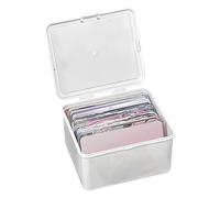Trading Card Storage Box With Lid - Compact Collectible Cards Organizer Bin, Durable Holder For Sports Cards, Badge & Small Items | Suitable For Collector Desk & Home Organization