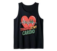 Trading Is My Cardio Heart Loving Trader Analistas Camiseta sin Mangas