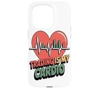 Trading Is My Cardio Heart Loving Trader Analistas Carcasa para iPhone 15 Pro