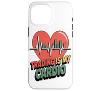 Trading Is My Cardio Heart Loving Trader Analistas Carcasa para iPhone 16 Pro MAX
