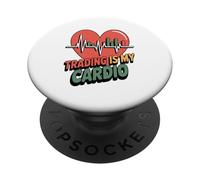 Trading Is My Cardio Heart Loving Trader Analistas PopSockets PopGrip Adhesivo