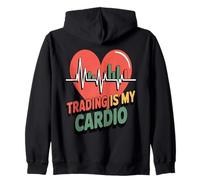 Trading Is My Cardio Heart Loving Trader Analistas Sudadera con Capucha
