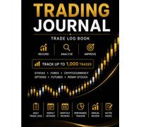 Trading Journal: Track Up to 1,000 Trades for Stocks, Forex, Cryptocurrency, Options & Futures | Professional Trade Log Book | Includes Trading Plans, ... Performance Tracker, Annual Review & Notes