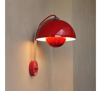&Tradition &Aplique de pared Flowerpot VP8, enchufe, rojo bermellón