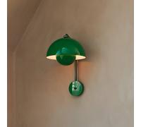 &Tradition &Aplique de pared Flowerpot VP8, enchufe, señal verde