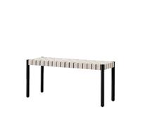 &Tradition Banco Betty TK4 Black. asiento de banda de lino trenzada natural