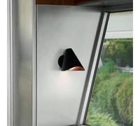 &TRADITION Bonnet SC103 aplique de pared, negro, aluminio, G9