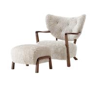 &Tradition Butaca Lounge Wulff Lounge Chair ATD2 incl. puf ATD3 nogal aceitado-Moonlight
