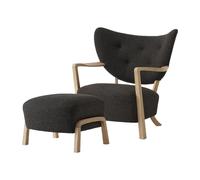 &Tradition Butaca Lounge Wulff Lounge Chair ATD2 incl. puf ATD3 roble aceitado-Hallingdal 376