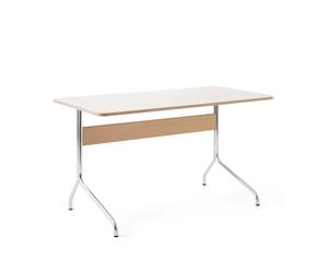 &Tradition Escritorio Pavilion AV16 Mushroom linoleum. roble lacado. patas de cromo