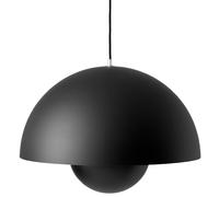 &Tradition Lámpara colgante FlowerPot VP2 grande negro mate