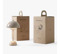&Tradition Lámpara de mesa LED recargable Flowerpot VP9, gris-beige