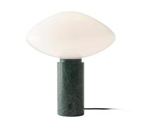 &Tradition Lámpara de mesa Mist AP17 Ø37 cm Matt White & Guatemala Verde