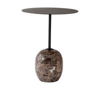 &Tradition Lato Mesa LN8 Warm black-Emparador marble