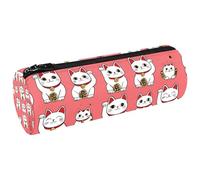 Tradition Maneki Neko Cats - Estuche para lápices, monedero, cosméticos, maquillaje, para estudiantes, papelería, escuela, oficina, almacenamiento