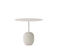 &Tradition Mesa auxiliar Lato LN9 Blanco. mármol crema diva