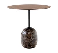 &Tradition Mesa auxiliar Lato LN9 Walnut-Emparador marble