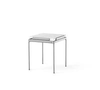 &Tradition Mesa auxiliar Sett LN11 Bianco carrara-dark chrome