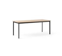&Tradition Mesa de comedor Drip HW116 83x193 cm Black frame-clear lacq. oak
