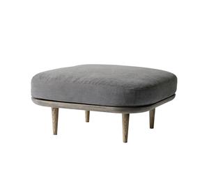 &Tradition Puff para sentarse Fly SC9 Roble aceitado ahumado + tela gris
