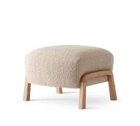 &Tradition Reposapiés Wulff ATD3 Tela karakorum 003 beige. patas de roble aceitado blanco