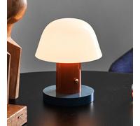 &TRADITION Setago JH27 lámpara de mesa recargable, óxido/azul-gris