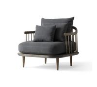 &Tradition Sillón Fly SC1 Roble aceitado ahumado + tela gris