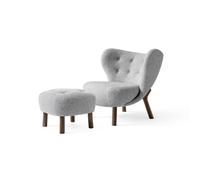 &Tradition Sillón Little Petra VB1 incl. puf ATD1 Nogal aceitado-Hallingdal