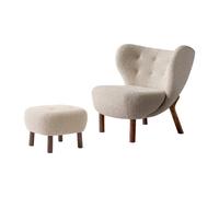 &Tradition Sillón Little Petra VB1 incl. puf ATD1 Nogal aceitado-Karakorum 003