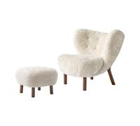 &Tradition Sillón Little Petra VB1 incl. puf ATD1 nogal aceitado-Moonlight