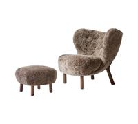 &Tradition Sillón Little Petra VB1 incl. puf ATD1 nogal aceitado-Sahara