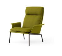 &Tradition Sillón lounge Muno LN17 High back Warm black-Vidar 0956