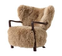 &Tradition Sillón Wulff Lounge Chair ATD2 Nogal tratado-Sheepskin honey